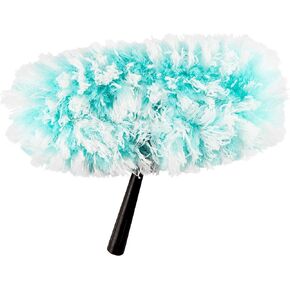 Fuller Brush Fuzzy Fan Duster - Netted Fiber Duster with Slanted Head Cleans Ceiling Fans Walls Bookshelves Door & Window Tops Removes Dust Dirt & Cobwebs Available with Telescopic Handle