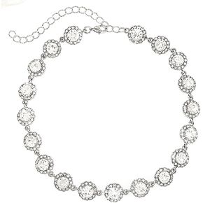 ACEDRE Colorful Crystal Choker Necklace Sparkly Rhinestone Chokers Necklaces Gold Chain Necklace Party Prom Neck Jewelry for Women and Girls