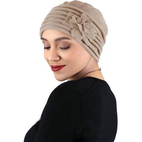 Womens Hat Luxury Fleece Beanie Cloche Cancer Headwear Chemo Cap Ladies Winter Head Coverings Lauren in Kuwait