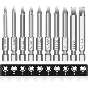 MulWark Hex Head Allen Wrench Drill Bits Set 13PC Metric Screwdriver Bit Set, 2.3" Long 1/4" Diameter Quick Release Shank Magnetic Bit Set for Assembling Furniture