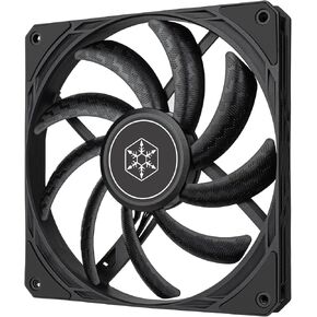 SilverStone Technology Air Slimmer 120 Enhanced Performance 120mm Slim Fan with Full-Range PWM, (SST-AS120B),Black