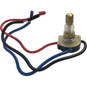 Gardner Bender GSW-69 Electrical Rotary Switch, SPST, ON-OFF, 6 A/125V AC, 6 inch Wire Terminal, Black Plastic