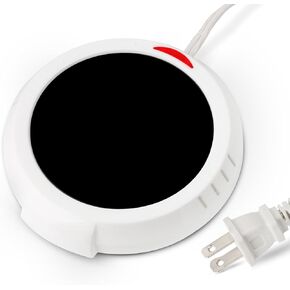 Large Candle Warmer Plate Safely Releases Scents Without a Flame- Used as Candle Jar Warmer, Coffee Warmer, Mug Warmer, Cup Warmer, Tea Warmer Desk in Your Home & Office, 1 Pack, White