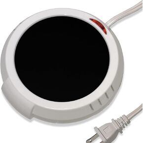MAHITOI Large White Jar Warmer, Felt Covered feet, Safely Release Candle Scent, hot Beverage, at Home, Offices, Shops, Kitchen, On/Off Switch with Light Indicator, One Pack Candle Warmer Plate