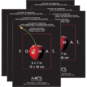 MCS Format Picture Frames, Gallery Wall Frames, Black, 8 x 12, 6-Pack