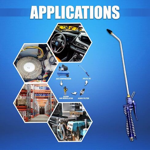 لي ليميت مسدس نفخ الهواء، فوهة منفاخ هواء بطول 1 قدم مع طرف امان مطاطي AS121-2C in Kuwait