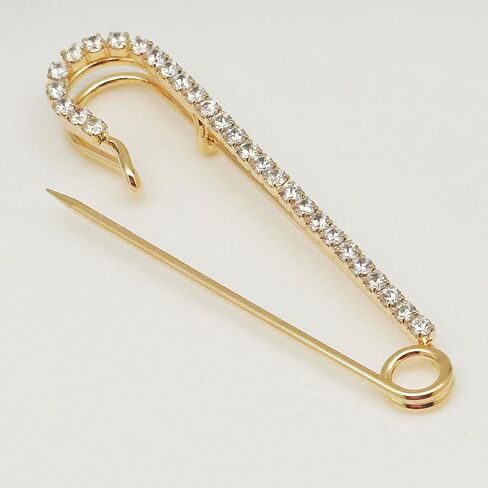 دبوس أمان لوشاح بروش أنيق وحصري من سينسيرا مع كريستالات سواروفسكي، إكسسوار أنيق باللون الأسود المطلي بالفضة أو الذهب العتيق in Kuwait