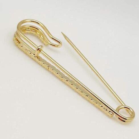 دبوس أمان لوشاح بروش أنيق وحصري من سينسيرا مع كريستالات سواروفسكي، إكسسوار أنيق باللون الأسود المطلي بالفضة أو الذهب العتيق in Kuwait