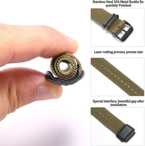 Nylon watch strap for Casio AE1200WH AE-1000 SGW-300H SGW-400 AQ-S810W 18mm Men's Replacement Leather Watch band stainless steel ring in Kuwait
