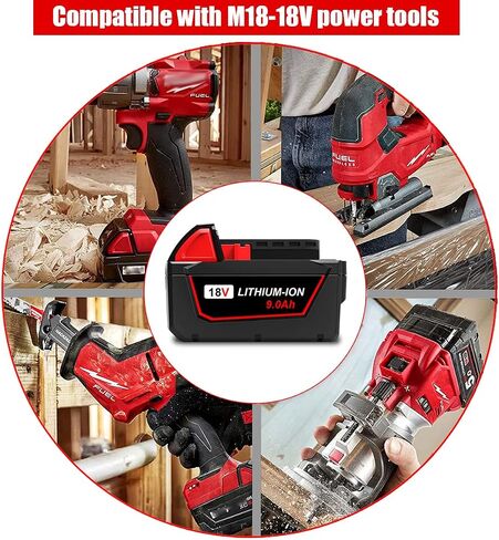 3A Dual Voltage Rapid Charging Station Compatible with Milwaukee 12V 18V 48-59-1808 48-59-1812 M18-M12 - Fast Charger Only, Not a Battery in Saudi Arabia