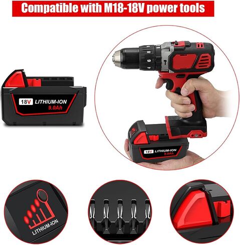 3A Dual Voltage Rapid Charging Station Compatible with Milwaukee 12V 18V 48-59-1808 48-59-1812 M18-M12 - Fast Charger Only, Not a Battery in Saudi Arabia