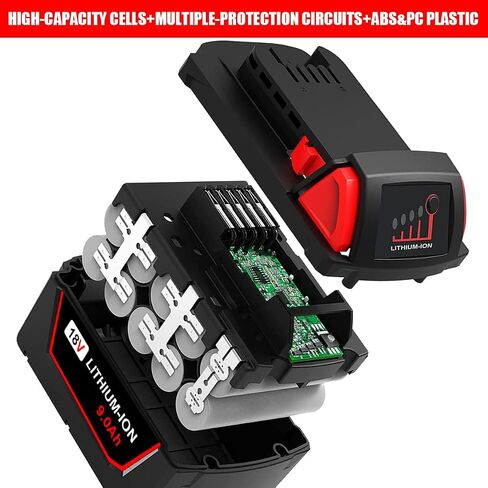 3A Dual Voltage Rapid Charging Station Compatible with Milwaukee 12V 18V 48-59-1808 48-59-1812 M18-M12 - Fast Charger Only, Not a Battery in Saudi Arabia