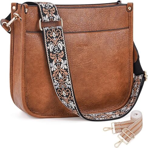 Crossbody Bag Women Vegan Leather Hobo Handbag Trendy Crossbody Shoulder Bag Purses For Women with 2 Adjustable Strap in Kuwait