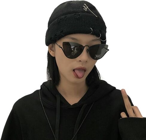 AIBEARTY Swag Short Fisherman Beanie for Men Women Rolled Cuff Beanie Skull Caps Wool Knit Winter Ski Hat with O Rings in Kuwait