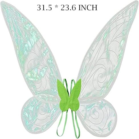 Fairy Wings for Adults Women Girls Halloween Butterfly Wings Fairy Costume Dress Up Sparkling Sheer Wings Angel Wings in Kuwait