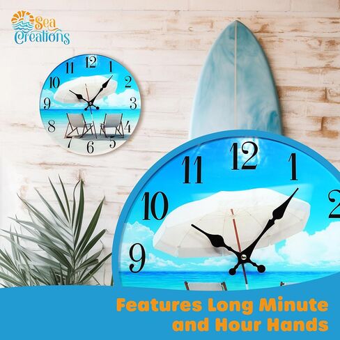 Sea Creations 13" Glass Beach Drink Clock in Kuwait