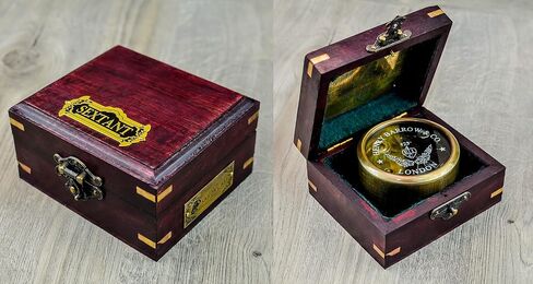 جهاز Sailor's Art Antique Brass Sextant من أجل التنقل Henry Barrow & CO بحري 6 بوصات مع صندوق خشبي in Kuwait