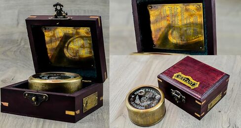 جهاز Sailor's Art Antique Brass Sextant من أجل التنقل Henry Barrow & CO بحري 6 بوصات مع صندوق خشبي in Kuwait