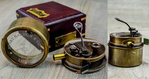 جهاز Sailor's Art Antique Brass Sextant من أجل التنقل Henry Barrow & CO بحري 6 بوصات مع صندوق خشبي in Kuwait