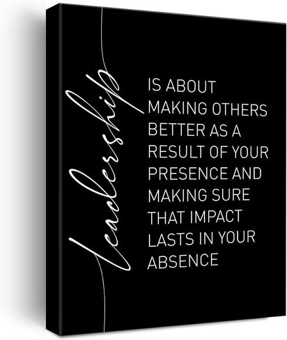 Leadership Quote Canvas Wall Art Motivational Leadership Canvas Print Painting Office Home Wall Decor Framed Leader Teacher Boss Gift 12x15 Inch in Kuwait