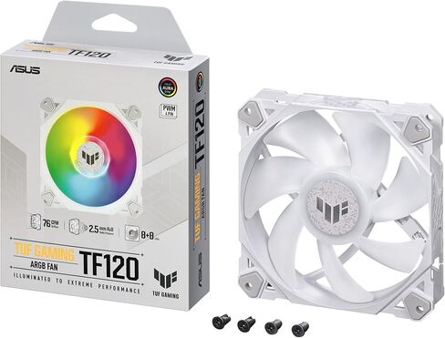 ASUS ROG Strix XF120 Whisper-Quiet, 4-pin PWM Fan for PC Cases, Radiators or CPU Cooling (120mm, up to 400,000 Hours lifespan, Magnetic-Levitation, 1800RPM, 5 Years Warranty) in Kuwait