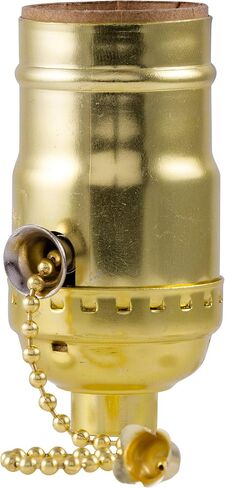 Power Gear Lamp Socket with Push ON/OFF, Medium Base, For Floor and Table Lamps, DIY Project, UL Listed, Brushed Gold, 52205 in Kuwait