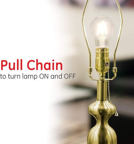 Power Gear Lamp Socket with Push ON/OFF, Medium Base, For Floor and Table Lamps, DIY Project, UL Listed, Brushed Gold, 52205 in Kuwait