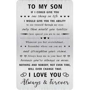 To My Son Gifts, Engraved Wallet Card for Son, Remember Whose Son You Are Christmas Granduation Gift Idea in Kuwait