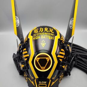 Wild Techwear Punk Mask with Tubes Dreads and Lights Futuristic Costume Mask Full Face Punk Mask Cosplay for Men