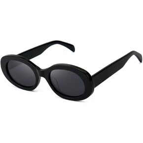 Mose Romano Retro Oval Sunglasses for Women Men Polarized Handmade Acetate Women's Sunglasses Trendy