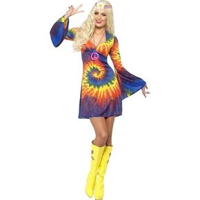 Smiffys Women 1960s Tie Dye CostumeAdult-Sized Costume