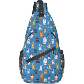Funny Cute Dog Paw Sling Bag Chest Shoulder Backpack Fanny Pack Crossbody Bags for Men Women