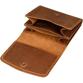 1 Pcs Leather Snap Coin Purse Wallet With Card Slots, Snap Coin Organizer, Change Holder,Card Case, Leather Zipper Storage Bag for Men & Women