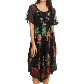 Sakkas Kai Palm Tree Caftan Tank Dress/Cover Up