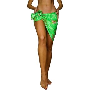 KING KAMEHA Hawaiian Sarong Pareo Beach Wrap for Women Funky Casual Bikini Cover Up Very Loud Swimsuit Small Flower Print