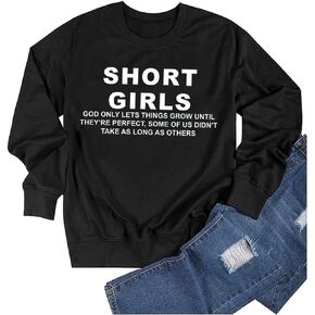 TSIIUO Women's Short Girls God Only Lets Things Grow Sweatshirt Funny Saying Quote Cute Pullover Tops Tees