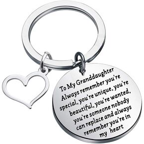 KUIYAI Granddaughter Key Gift from Grandma Grandmother Birthday Wedding Gift