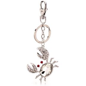 Liavy's Crab Charm Fashionable Keychain - Sparkling Crystal - Unique Gift and Souvenir