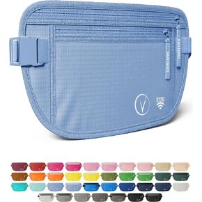 Money Belt for Travel - Security Fanny Pack for Phone, Money, Passport, & More with Anti Theft RFID Protection - Slim Under Clothes Hidden Wallet Holder Bag - Unisex Travel Waist Pouch for Women & Men