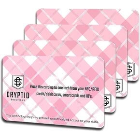RFID Blocking Cards 4 Pack - Slim, Stylish, and Effective - Defend Your Data with Style - NFC Debit/Credit Card, Passport, ID Protector - Sleek Design For Wallet and Purse (4) (Space)