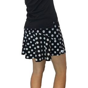 Black & White Polka Dot Flutter Style Golf/Tennis Skort/Skirt