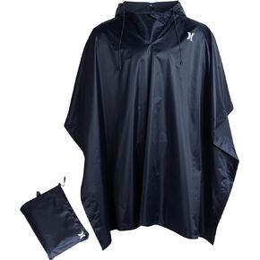 Hurley Adult Unisex Rain Poncho – Packable Hooded Lightweight Waterproof Raincoat – Slicker Poncho Rain Jacket, Men and Women