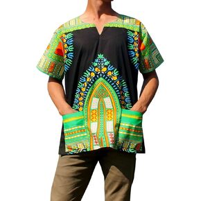 RaanPahMuang Dashiki African Shirts Men Women 100% Cotton African Freedom Shirt