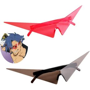 P1PSZ 2PC Kamina Glasses for Anime Tengen Toppa Gurren Lagann Kamina Tengen Cosplay Costume Sunglasses