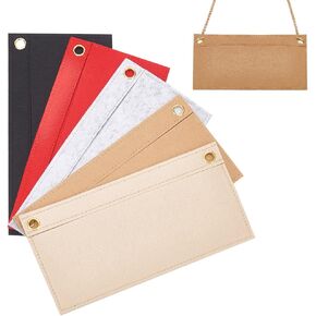 WADORN 5 Colors Felt Purse Organizer Insert, Handbag Organizer Inside Crossbody Purse Conversion Kit Women Envelope Bag Insert Liner for YSL UPTOWN Envelope Clutches, 9.8x4.9 Inch