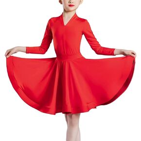 BK FASO Girls Kids Latin Ballroom Dance Dress Tango Salsa Performance Dancewear Rumba Samba Costume