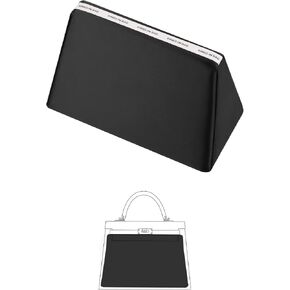 Purse Pillow Insert Compatible with Kelly 25 Bags, Handbag Filler with Soft Satins for Luxury Bags, Soft Purse Inner Pillow with Memory Foam (Black, KE25)