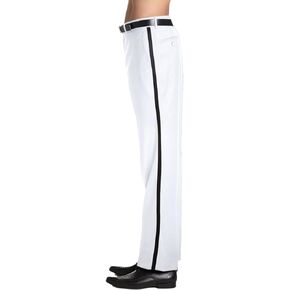 Concitor Men's Tuxedo Pants Tux Pant Flat Front Satin Band Stripe Solid Colors
