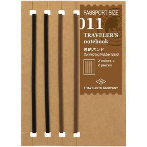 DESIGNPHIL 14335006 Traveler's Notebook, Refill, Connecting Band, Pack of 2, Passport Size