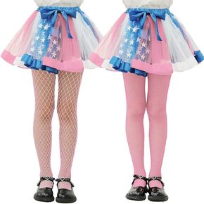 LUCKELF 10+ Colors Girls Fishnet Tights Candy Princess Fishnet stockings Kids High Waist Mesh Pantyhose